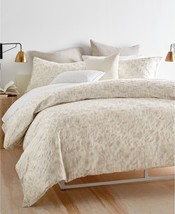 Dkny Home Motion 3pc F/QUEEN Duvet Cover 2pc Std Sham Oatmeal BNWOT/NIP - £146.39 GBP