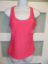 Nike Pink/White Dri-Fit Racerback Built in Bra Tank Top Size M Women&#39;s - £15.94 GBP