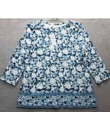 Style&amp;co. Blouse Top Womens 2XL Multi Floral 3/4 Sleeve Round Neck Pullover - $27.80 CAD