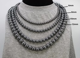 12/10/8/6mm Hematite Necklace - Protection Jewelry - Grounding Stones - ... - £10.95 GBP