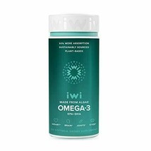 iwi Omega-3 EPA+DHA,Clinically Proven 50% Better Absorption Than Fish or Kril... - £26.52 GBP