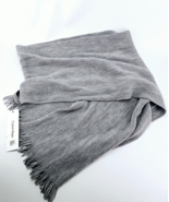Calvin Klein Knit Scarf Lightweight Gray Fringe Trim NEW $48 Gift! - $16.40