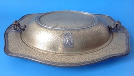 Vintage Silvercraft EPNS Covered Vegetable Dish 2214 Textured Art Nouvea... - $69.95