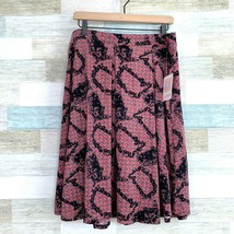 LuLaRoe Madison Pleated Skirt Pink Black USA Map Pockets Womens Plus Size 2X 2XL - £23.45 GBP