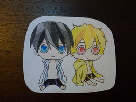 Free Iwatobi Swim Club Haruka Nagisa chibi anime pencil drawing mini pos... - $3.47