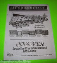 Merit Meganet Video Arcade Game Instruction Repair Manual 2004 - $8.09