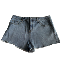 Wild Fable Shorts Size 16 High Rise Jean Cut Off Frayed Cotton Spandex - £15.65 GBP