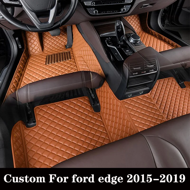 Custom Car Floor Mat For Ford Edge 2015 2016 2017 2018 2019 Diamond Leather Foot - £25.68 GBP+