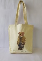 Polo Ralph Lauren Polo Bear Cotton Canvas Tote Bag WORLDWIDE SHIPPING FT... - $64.35
