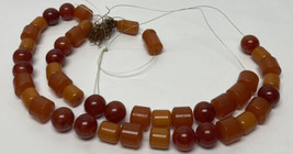Bakelite Prayer Worry Beads 43 Beads Butterscotch Root Beer Sphere Chunky - £75.08 GBP