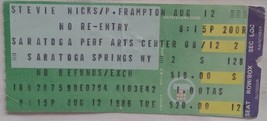 STEVIE NICKS / PETER FRAMPTON - VINTAGE AUG 12, 1986 CONCERT TICKET STUB 5 - $10.00