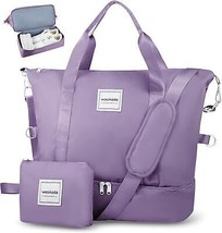 Weekender Bag for Women Travel Duffel Bags with Shoe Compartment Wet Pocket Pers - £45.49 GBP