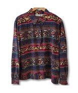Alfred Dunner Top Womens 18 Paisley Floral Vtg Pullover Bomber Blouse 80... - $478.13 MXN