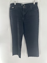 Lee Relaxed Straight Leg Jeans Women&#39;s Size 14 Short Black High Rise - $14.03