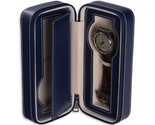 Bey Berk Davidson Leather Double Watch Travel Case 2 Watch Case Blue - $64.95