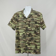 Amiri Green Hawaiian Island Trees Print Casual Short Sleeve Shirt XL - £260.69 GBP