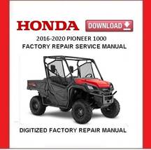 Honda SXS1000 Pioneer 2016-2020 Factory Service Repair Manual - $20.00