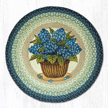 Earth Rugs RP-362 Blue Hydrangea Round Patch 27&quot; x 27&quot; - £38.71 GBP