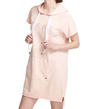 DKNY Womens Activewear Sport Logo Hooded Sweatshirt Dress Spritzer Size Medium - £38.76 GBP