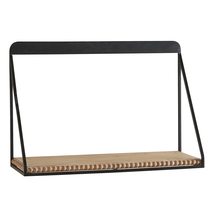 47th &amp; Main Wood and Metal Floating Wall Shelf, 17&quot; W x 20&quot; H x 6&quot; D, Beaded - £44.46 GBP