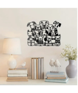 Dogs Metal Wall Art Charming Cut Out Decor Sign Pet Lovers Retro Whimsical - $28.08