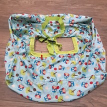 Skip Hop Shopping Cart High Chair Cover Owl tree print blue silky satin ... - $475.17 MXN