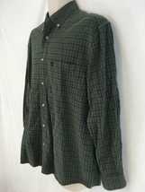 Timberland Mens M Green Plaid ButtonDown Collar Indian Cotton Shirt - $14.85