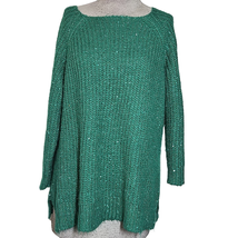 Green Sequin Sweater Size 18 - £14.51 GBP
