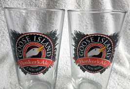 2 Goose Island Brewing Co Beer Honkers Ale Chicago Pint Glasses - £26.07 GBP