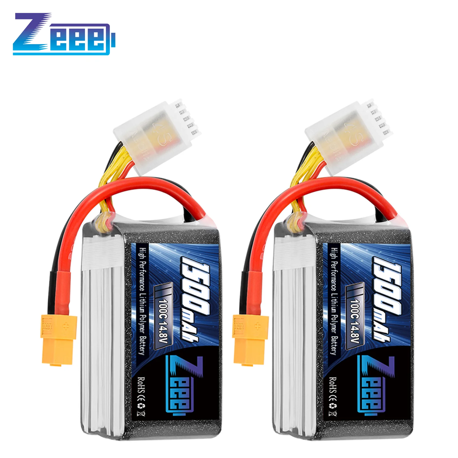 2pcs Zeee 4S 1500mAh 14.8V 100C Lipo Battery with XT60 Plug Softcase for RC C - £45.09 GBP
