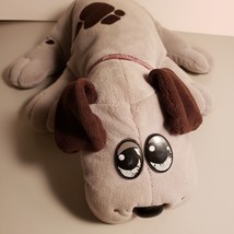 Pound Puppies Plush Puppy Dog 18&quot; Gray Brown Spots Red Collar Vintage 1985 Tonka - £8.82 GBP