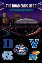 NCAA Basketball Metal Sign 2022 Final Four Duke Villanova UNC Kansas - €21,34 EUR
