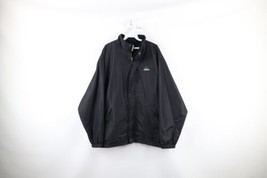 Vtg 90s Adidas Mens Large Spell Out Big Logo Lined Full Zip Windbreaker Jacket - £46.50 GBP