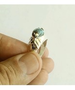 14 K white gold oval cabochon turquoise ring for women - $875.33 CAD+