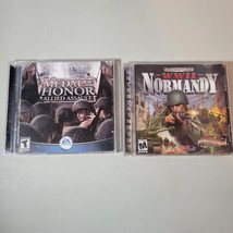 PC Video Game Lot Medal Of Honor Rated T and WWII Normandy Rated M EA Games - £12.64 GBP