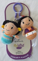 Hallmark Itty Bittys Clippys Disney Princess Jasmine &amp; Aladdin Plush Clippy - £10.35 GBP