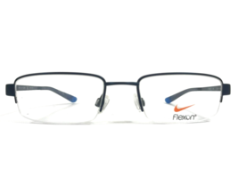 Nike with Flexon Eyeglasses Frames 4271 426 Satin Blue Half Rim 51-19-140 - £96.81 GBP