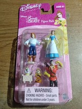RARE Disney Beauty and the Beast Mini PVC Figure Pack Set 2002 Hasbro - £14.05 GBP