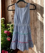 Crewcuts Dress Girls SIZE 12 Blue White Striped Sleeveless Tiered Lined ... - $27.07 CAD
