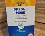 Country Life Omega 3 Mood Natural Lemon Flavored 180 Softgels Gluten-Fre... - $48.71
