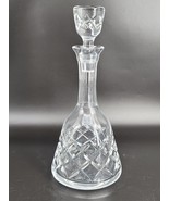 Liquor Decanter 12&quot; with Stopper Heavy 3lb 13oz Clear Cut Crystal Glass ... - £23.40 GBP