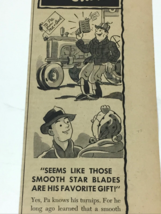 1945 Star Razor Blades and Shaving Blade for Christmas Gift for Pa Print Ad - $7.81