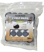 Slipstick Peel And Stick Surface Protection 200 Pack 1 Inch Felt Pads Su... - £20.43 GBP