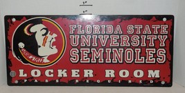 Wincraft Sports FSU Florida State Seminoles Locker Room Plastic Sign 19&quot; x 8&quot; - $24.33