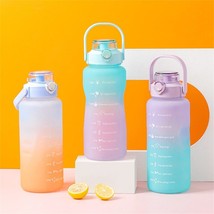 2L Outdoor Large Capacity Sport Water Bottle Creative Plastic Cup Bounce Cover O - £6.00 GBP