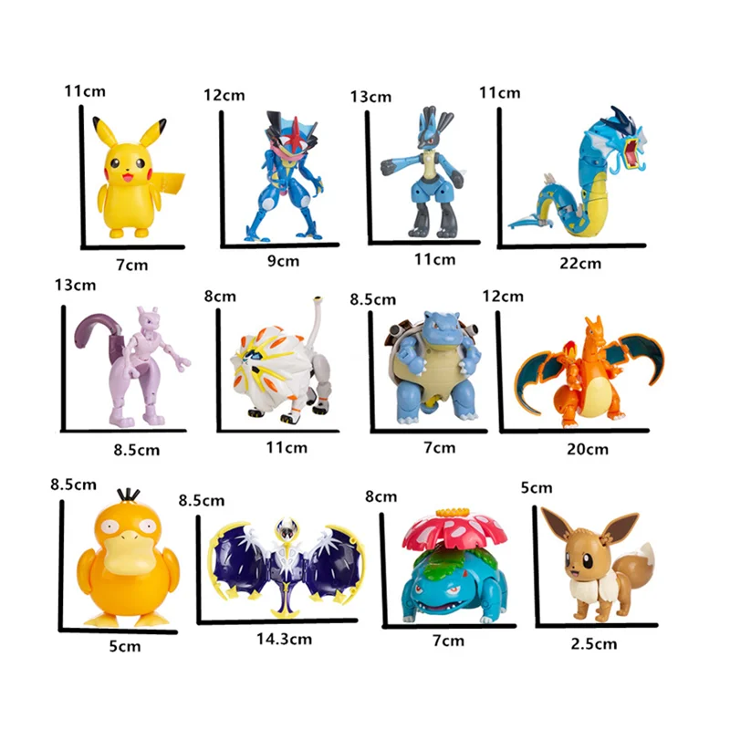 Play  Figures Genuine Original Box Deformation Toy Anime Figure Pikachu Charizar - £23.60 GBP