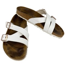 Birkenstock Yao Sandals White Double Buckle 37 L6M4 - $54.99