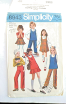 Sewing Pattern Vintage Simplicity 8943 Girl&#39;s Jumper or Tunic, Skirt (1970) - £3.52 GBP