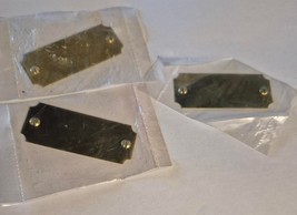 3 Qty Small  Engravable Brass Plates  To Personalize a gift NEW OLD STOCK - €8,15 EUR