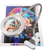 5X Magnifier Glass Magnifying Lamp with Clamp for Diamond Painting - $35.99